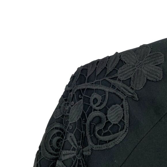 Gloria Vanderbilt Lace Crewneck Sweater Black Midweight Soft - M‎ - Picture 4 of 7